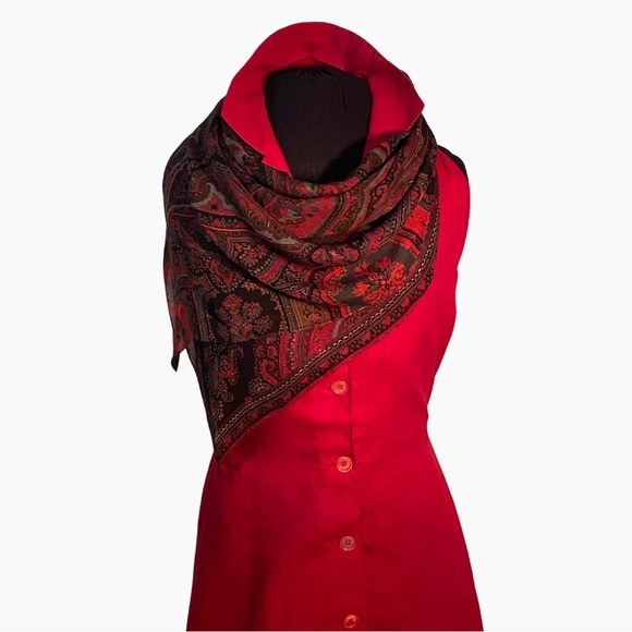 Vintage Max Mara Classic red linen dress for your holiday vacation or anytime! - Picture 4 of 7